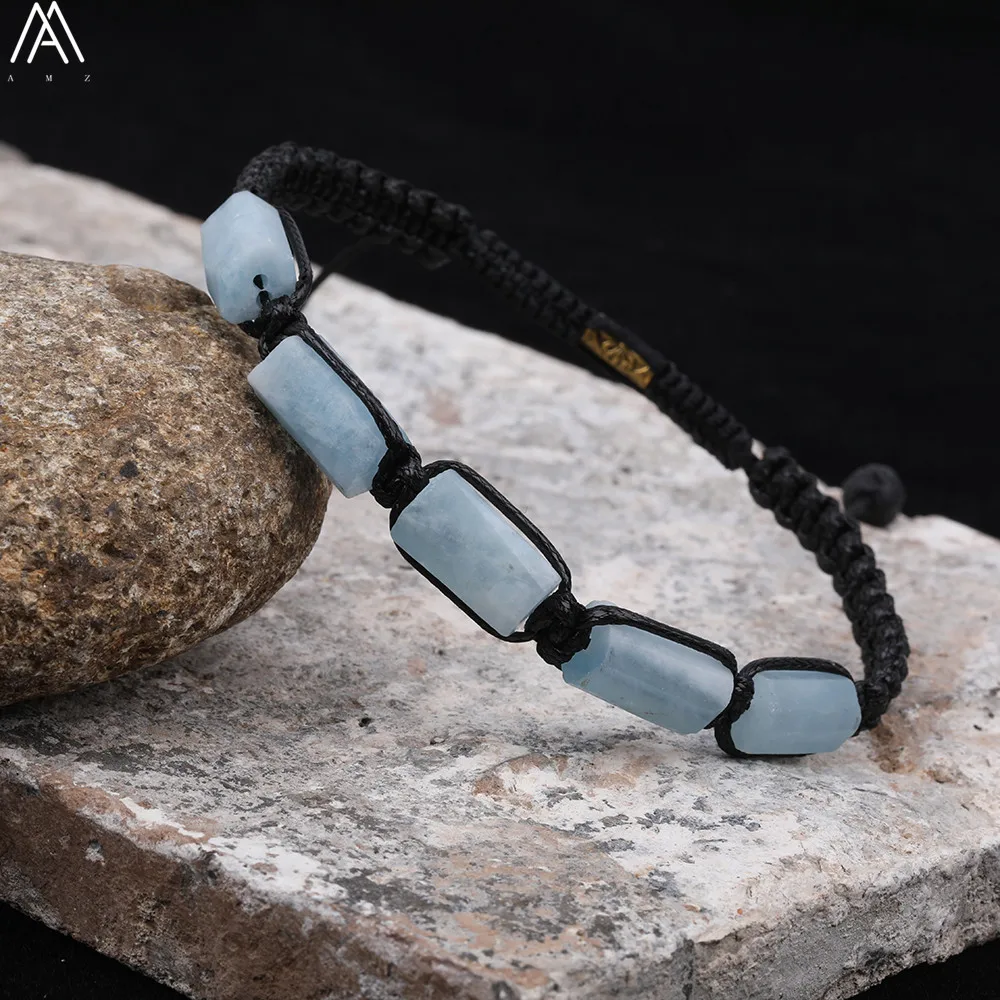 Natural Aquamarines Stone Beads Wrapped Leather Knotted Bracelet Boho Women Natural Stone Mala Beads Chakra Bracelet N0442AMH
Natural Aquamarines Stone Beads Wrapped Leather Knotted Bracelet Boho Women Natural Stone Mala Beads Chakra Bracelet N0442AMH