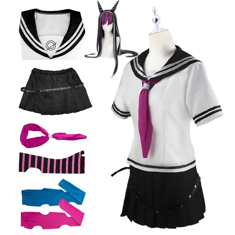

Костюм для косплея миоды из аниме «Супер данганронпа 2», школьная форма Jk для женщин и девочек, матросский костюм, юбка