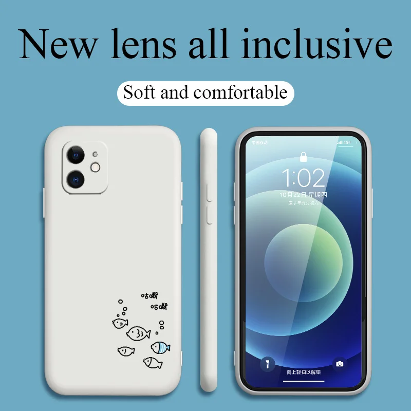 Cute Little Fish Phone Case For iPhone 12 Pro Max 11 X XS XR XSMAX SE2020 8 8Plus 7 7Plus 6 6S Plus Liquid Silicone Cover
Cute Little Fish Phone Case For iPhone 12 Pro Max 11 X XS XR XSMAX SE2020 8 8Plus 7 7Plus 6 6S Plus Liquid Silicone Cover