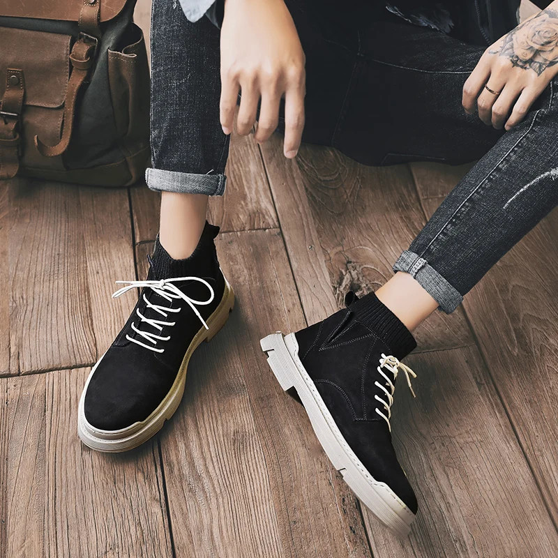 Boots Men Cool Young Men Boots Casual Natural Leather Street Male Footwear Single Lightweight Ankle Boots Fashion Botas Hombre
Boots Men Cool Young Men Boots Casual Natural Leather Street Male Footwear Single Lightweight Ankle Boots Fashion Botas Hombre