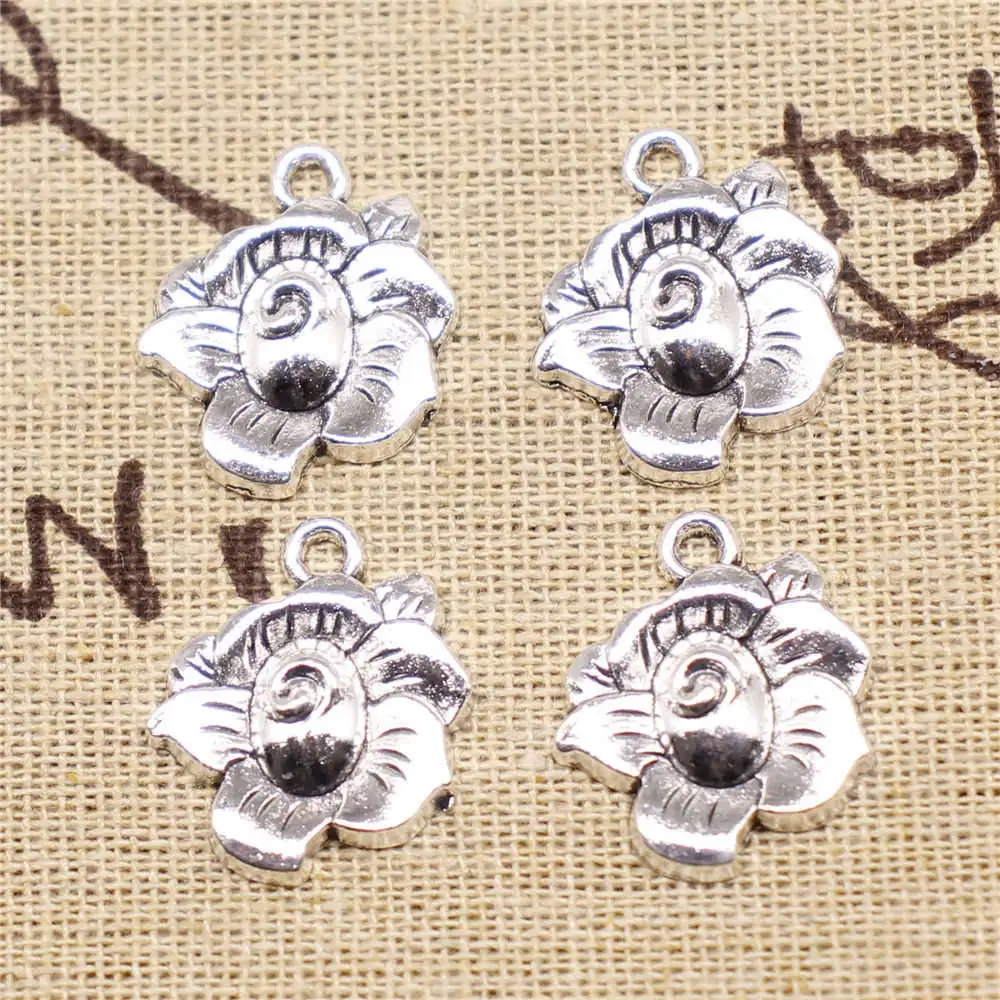 Flowers Charms Supplies For Jewelry Making Kit Antique Silver Color 20pcs 22x18mm
Flowers Charms Supplies For Jewelry Making Kit Antique Silver Color 20pcs 22x18mm