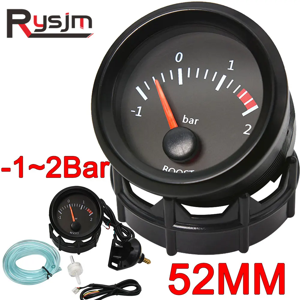 2" 52mm Auto Car Turbo Boost Gauge White Backlight 12V BOOST Meter + Sensor -1~2 BAR Turbo Pressure Gauge Universal Accessories
2" 52mm Auto Car Turbo Boost Gauge White Backlight 12V BOOST Meter + Sensor -1~2 BAR Turbo Pressure Gauge Universal Accessories