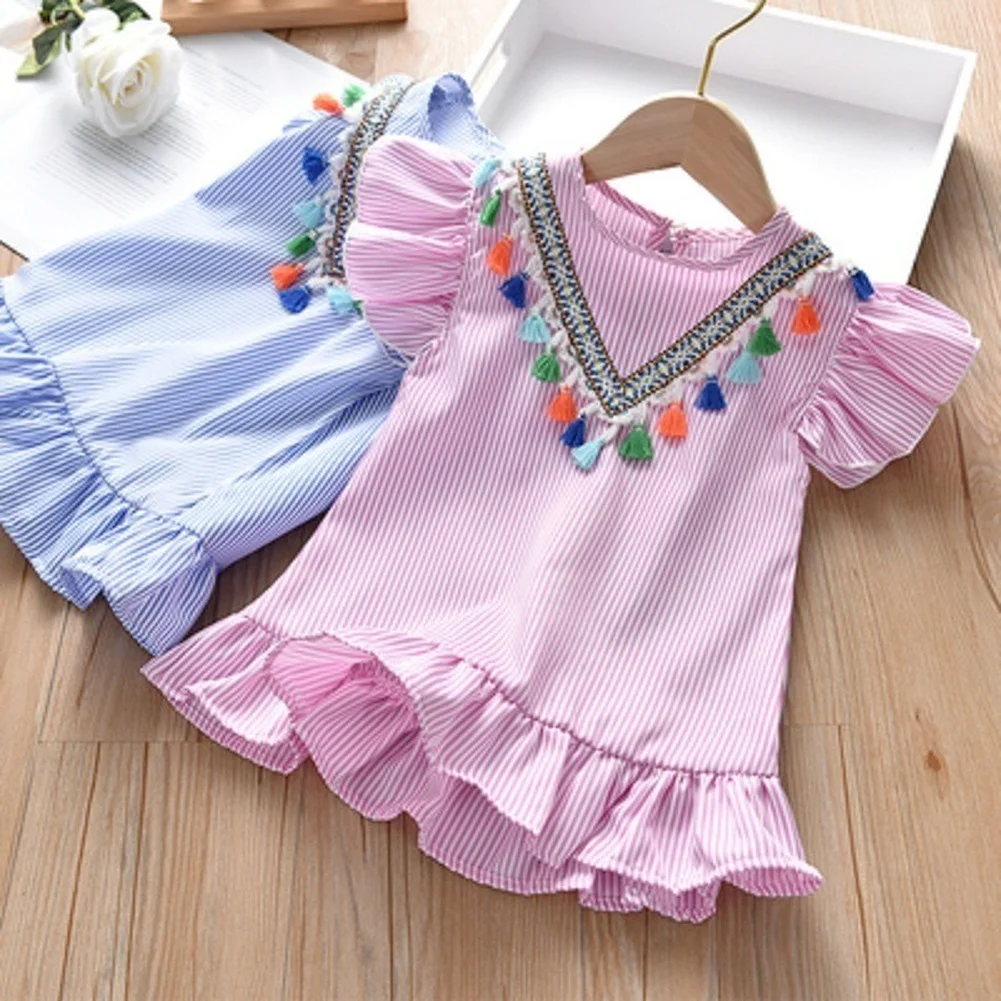 2021 New Girls Princess Dress Striped Birthday Party Tutu Dress Fashion Children Clothing 2-7 Year Old Baby Girl Dress
2021 New Girls Princess Dress Striped Birthday Party Tutu Dress Fashion Children Clothing 2-7 Year Old Baby Girl Dress