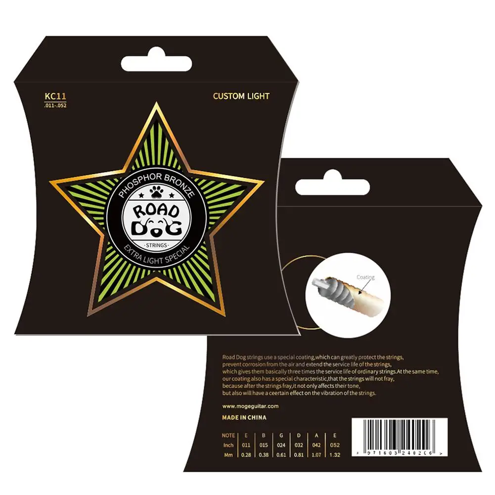 6pcs/set Metal Folk Acoustic Guitar Strings General-purpose Coated Anti-rust Phosphor Bronze Strings Guitarra Accessories
6pcs/set Metal Folk Acoustic Guitar Strings General-purpose Coated Anti-rust Phosphor Bronze Strings Guitarra Accessories