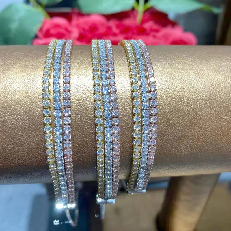 Funmode Luxury 3 Tones Tennis Chain Cubic Zircon Baguette Adjustable Bracelets For Women Wedding Jewelry Wholesale FB114
Funmode Luxury 3 Tones Tennis Chain Cubic Zircon Baguette Adjustable Bracelets For Women Wedding Jewelry Wholesale FB114