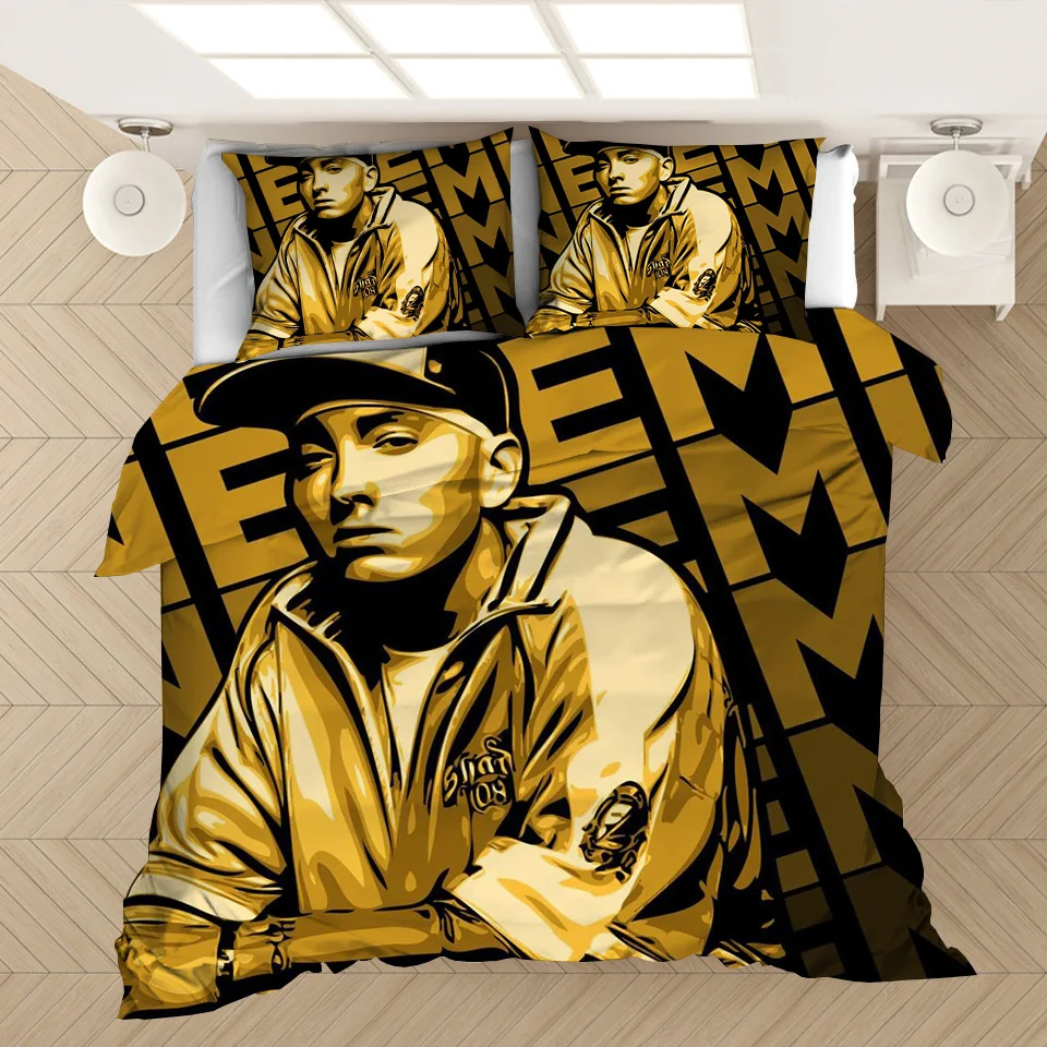 Super Star Eminem Rapper 3D Print Bedding Set European Style Duvet Covers Pillowcase Comforter Bedding Set Bedclothes Bed Linen
Super Star Eminem Rapper 3D Print Bedding Set European Style Duvet Covers Pillowcase Comforter Bedding Set Bedclothes Bed Linen