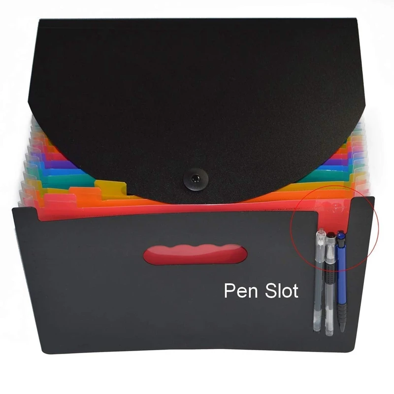 24 Pocket Extended File Folder With Lid, Qefuna A4 Letter Size Expandable File Storage Box Can Carry Rainbow Document Bag
24 Pocket Extended File Folder With Lid, Qefuna A4 Letter Size Expandable File Storage Box Can Carry Rainbow Document Bag