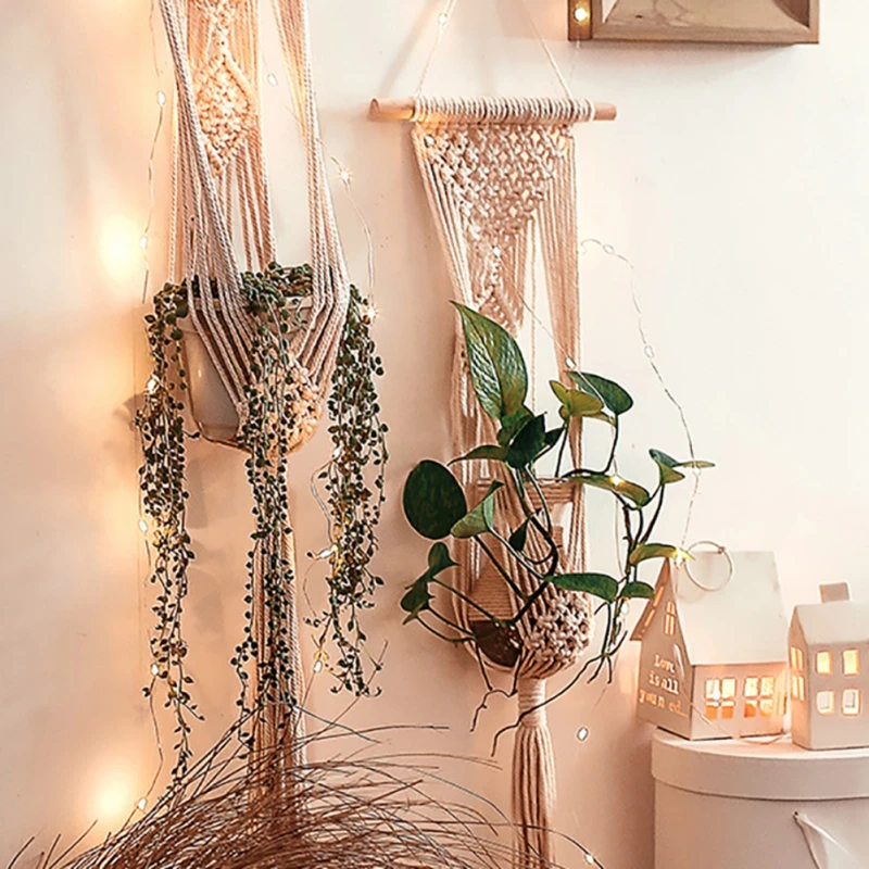 ZL Boho Hanging Basket Cotton Rope Woven Wall Mounted Flower Pot Holder Planter Hanger Indoor Garden Decor
ZL Boho Hanging Basket Cotton Rope Woven Wall Mounted Flower Pot Holder Planter Hanger Indoor Garden Decor