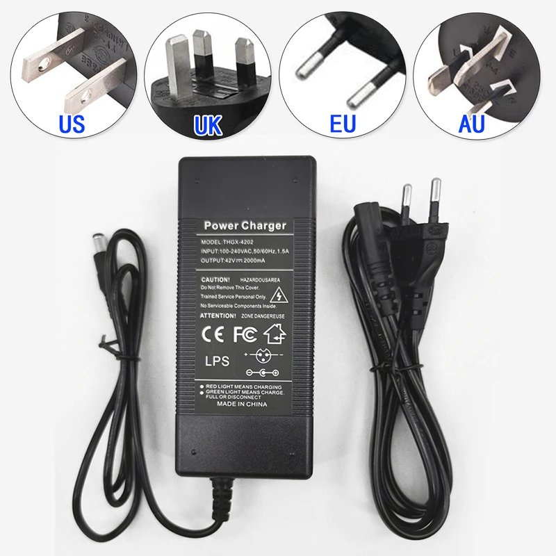 42V DC Electric Scooter Charger For KUGOO S Series For ETWOW 8-inch Scooter Optional US/UK/EU/AUS Plug Scooter Accessory
42V DC Electric Scooter Charger For KUGOO S Series For ETWOW 8-inch Scooter Optional US/UK/EU/AUS Plug Scooter Accessory