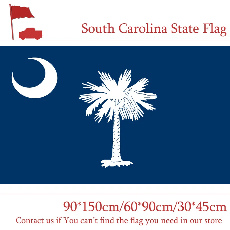 Фото 30*45 см Автомобильный флаг Государственный Флаг Южной Каролины 3*5 - купить