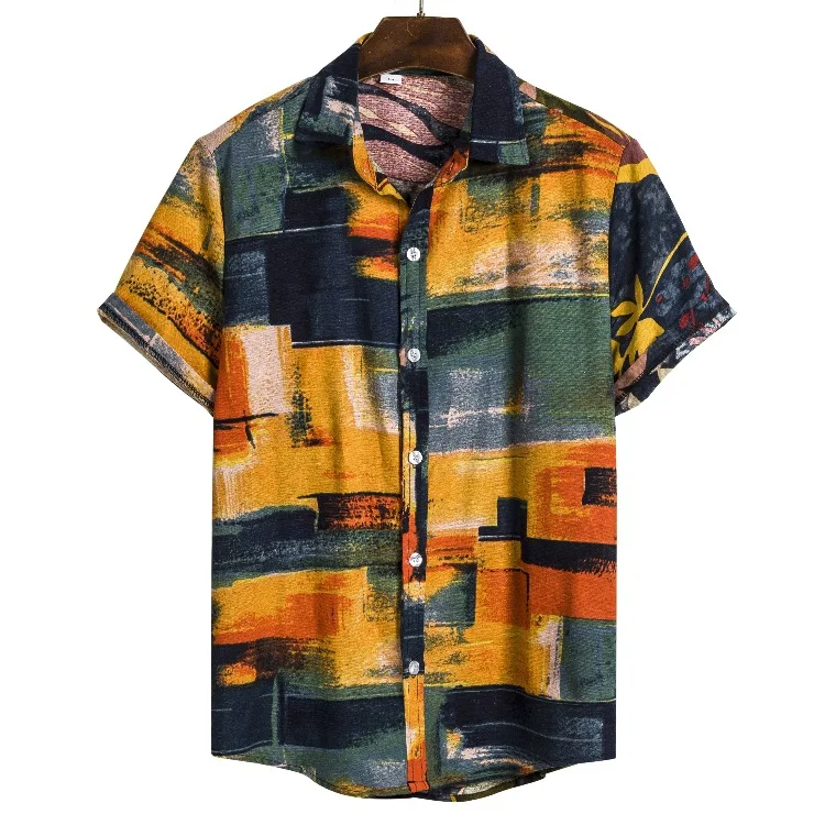 New summer short-sleeved shirts men's casual cotton and linen short-sleeved shirts men's ethnic style fashion color short-sleeve
New summer short-sleeved shirts men's casual cotton and linen short-sleeved shirts men's ethnic style fashion color short-sleeve