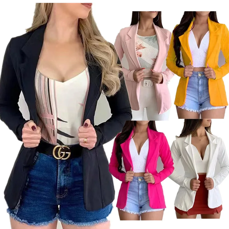Kalenmos Pure Color Lapel Long-sleeved Small Suit Slim Button Elegant and Dignified Casual Style Streetwear Spring 2021
Kalenmos Pure Color Lapel Long-sleeved Small Suit Slim Button Elegant and Dignified Casual Style Streetwear Spring 2021