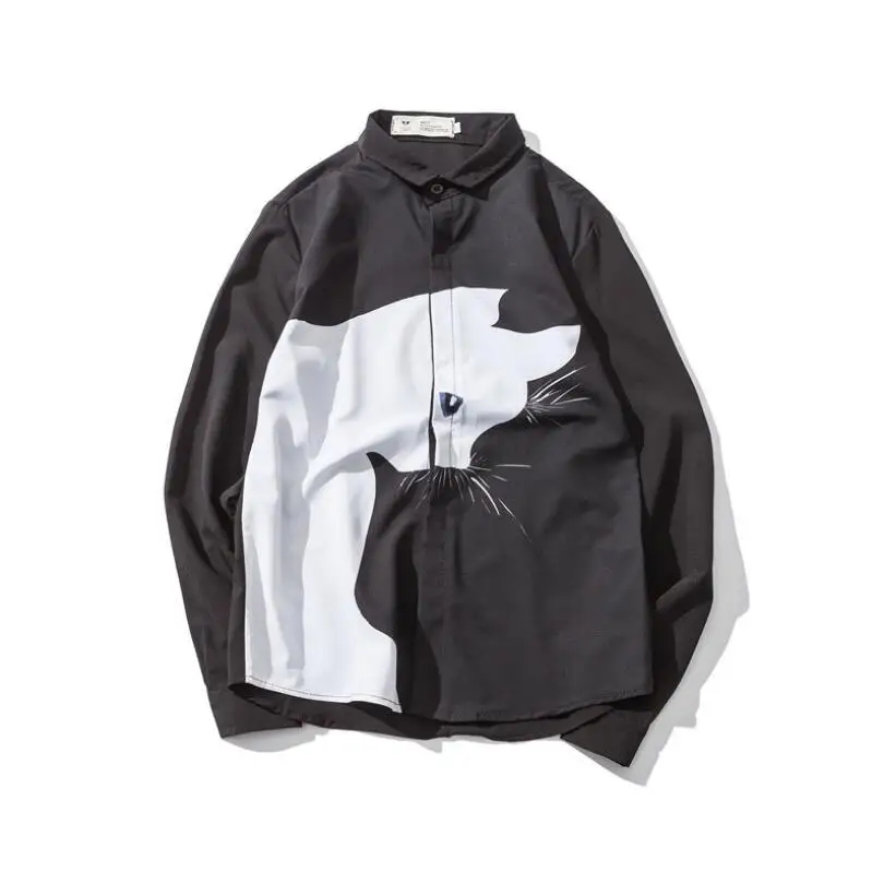 Cat Print Shirts For Men Korean Style Men Chemise Long Sleeve Harajuku Clothes Plus Size 5XL Spring Autumn Man Camisa w1934
Cat Print Shirts For Men Korean Style Men Chemise Long Sleeve Harajuku Clothes Plus Size 5XL Spring Autumn Man Camisa w1934