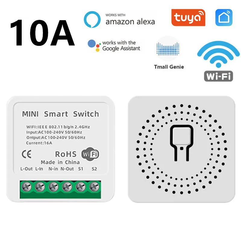 Wi-Fi-переключатель с поддержкой Alexa/Google Home
Wi-Fi-переключатель с поддержкой Alexa/Google Home