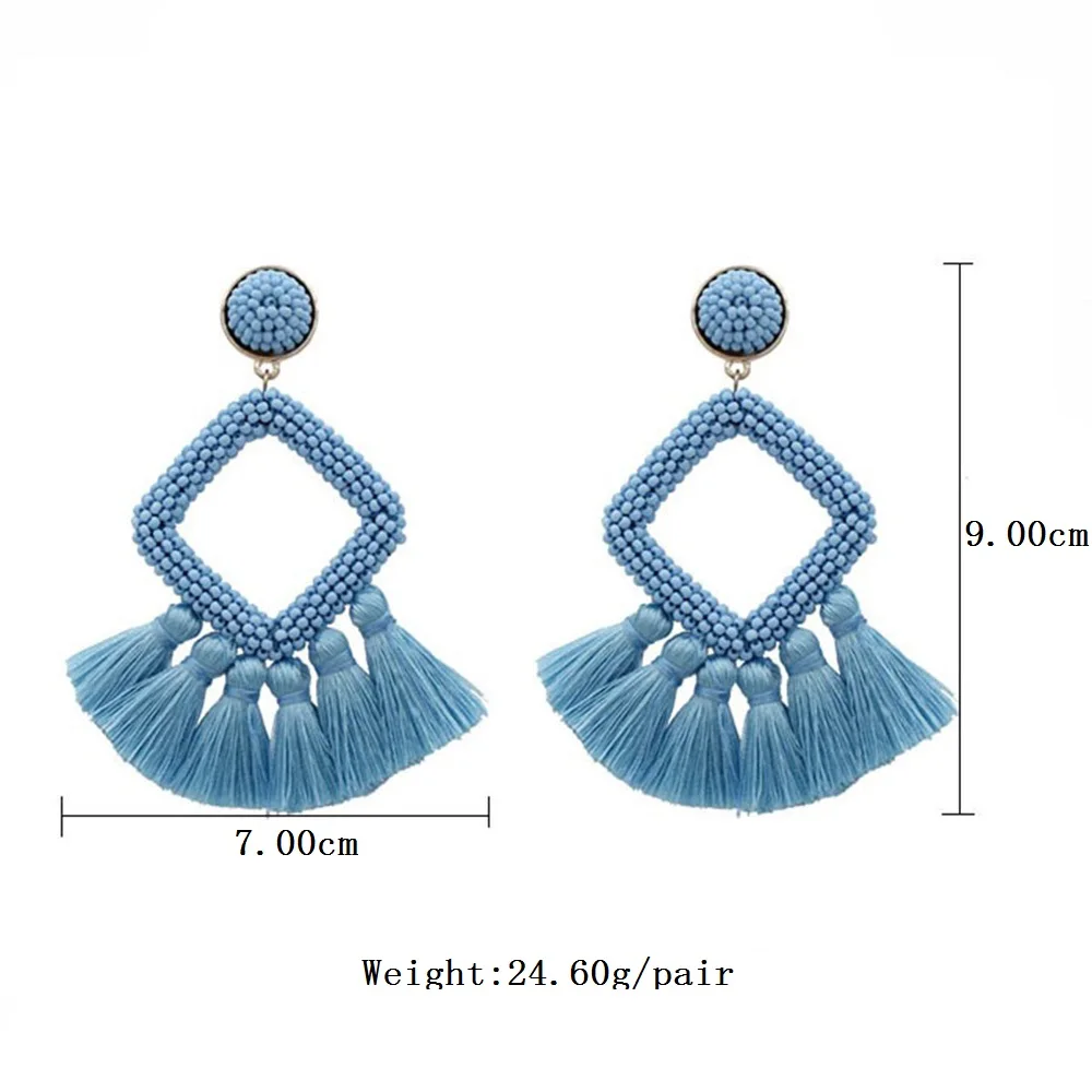 Bohemian beaded earrings handmade seed beads tassel drop earrings for women statement jewelry big Brincos 2020 earings wholesale
Bohemian beaded earrings handmade seed beads tassel drop earrings for women statement jewelry big Brincos 2020 earings wholesale