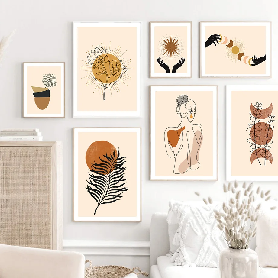 Abstract Line Girl Sun Leaf Vase Geometric Wall Art Canvas Painting Nordic Posters and Prints Wall Picture for Living Room Decor
Abstract Line Girl Sun Leaf Vase Geometric Wall Art Canvas Painting Nordic Posters and Prints Wall Picture for Living Room Decor