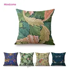 Antique UK Artist William Morris Floral Plant Leaves Design Sofa Decorative Throw Pillow Case Classic British Art Cushion Cover