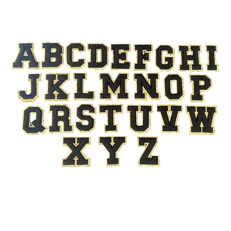 2021 New 3D A-Z 26 Letters Glitter Chenille Embroidered Patches Iron on Black Alphabet Letters Embroidery Applique 1 Set
2021 New 3D A-Z 26 Letters Glitter Chenille Embroidered Patches Iron on Black Alphabet Letters Embroidery Applique 1 Set