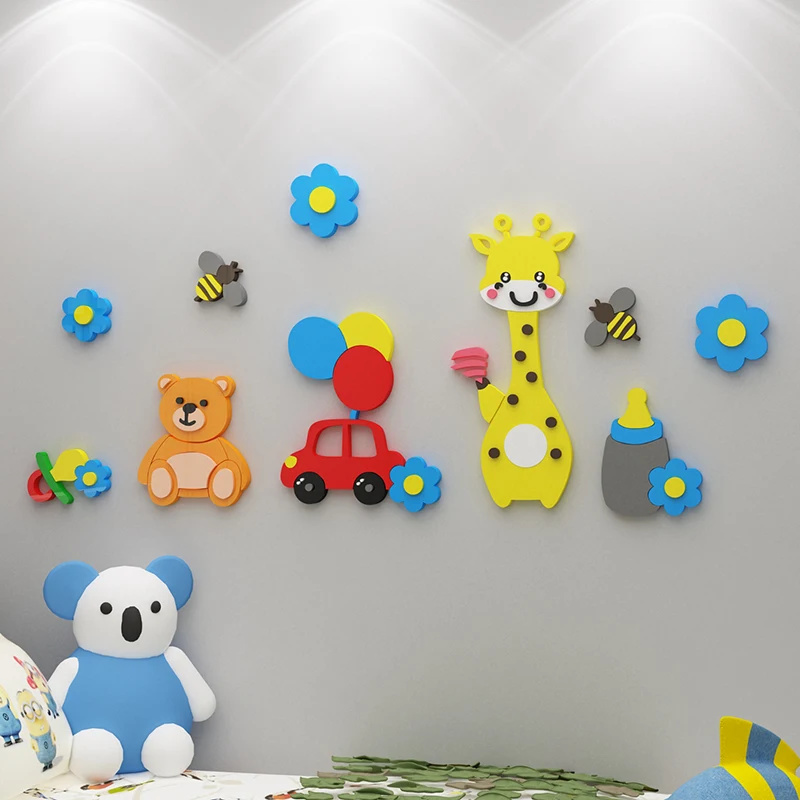 WS224 Children's room decoration acrylic wall sticker painting 3D cartoon animal layout Creative Baby bedroom
WS224 Children's room decoration acrylic wall sticker painting 3D cartoon animal layout Creative Baby bedroom