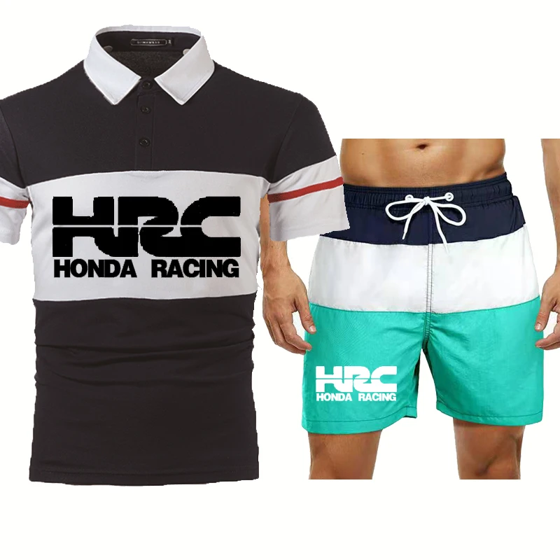 Fashion New Summer Men's suits HRC Car Logo Print High Quality Cotton Splicing casual Men's short sleeve + shorts 2-piece set
Fashion New Summer Men's suits HRC Car Logo Print High Quality Cotton Splicing casual Men's short sleeve + shorts 2-piece set