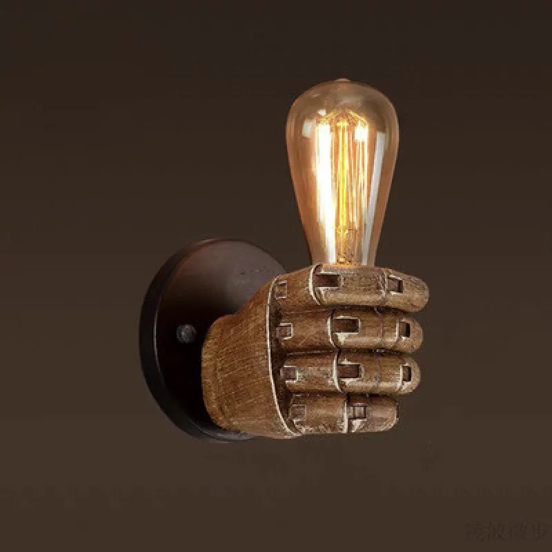 Retro industrial style resin fist left and right hand wall lamp bar cafe decoration antique wall lamp
Retro industrial style resin fist left and right hand wall lamp bar cafe decoration antique wall lamp