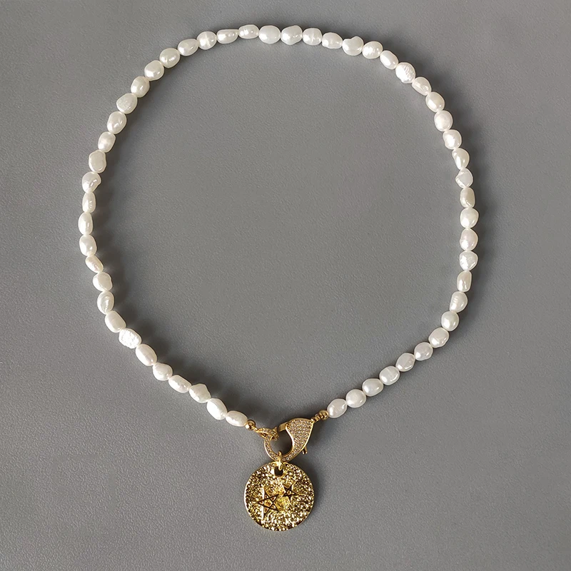 Irregular Freshwater Pearl Beaded Necklace For Women Tendy Luxury Clothing Accessories Gold-color Pendant Fine Jewelry сверхъест
Irregular Freshwater Pearl Beaded Necklace For Women Tendy Luxury Clothing Accessories Gold-color Pendant Fine Jewelry сверхъест