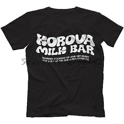 Korova Milk Bar T-Shirt 100% Cotton Droogs A Clockwork Orange Inspired male fashion present for boys
Korova Milk Bar T-Shirt 100% Cotton Droogs A Clockwork Orange Inspired male fashion present for boys