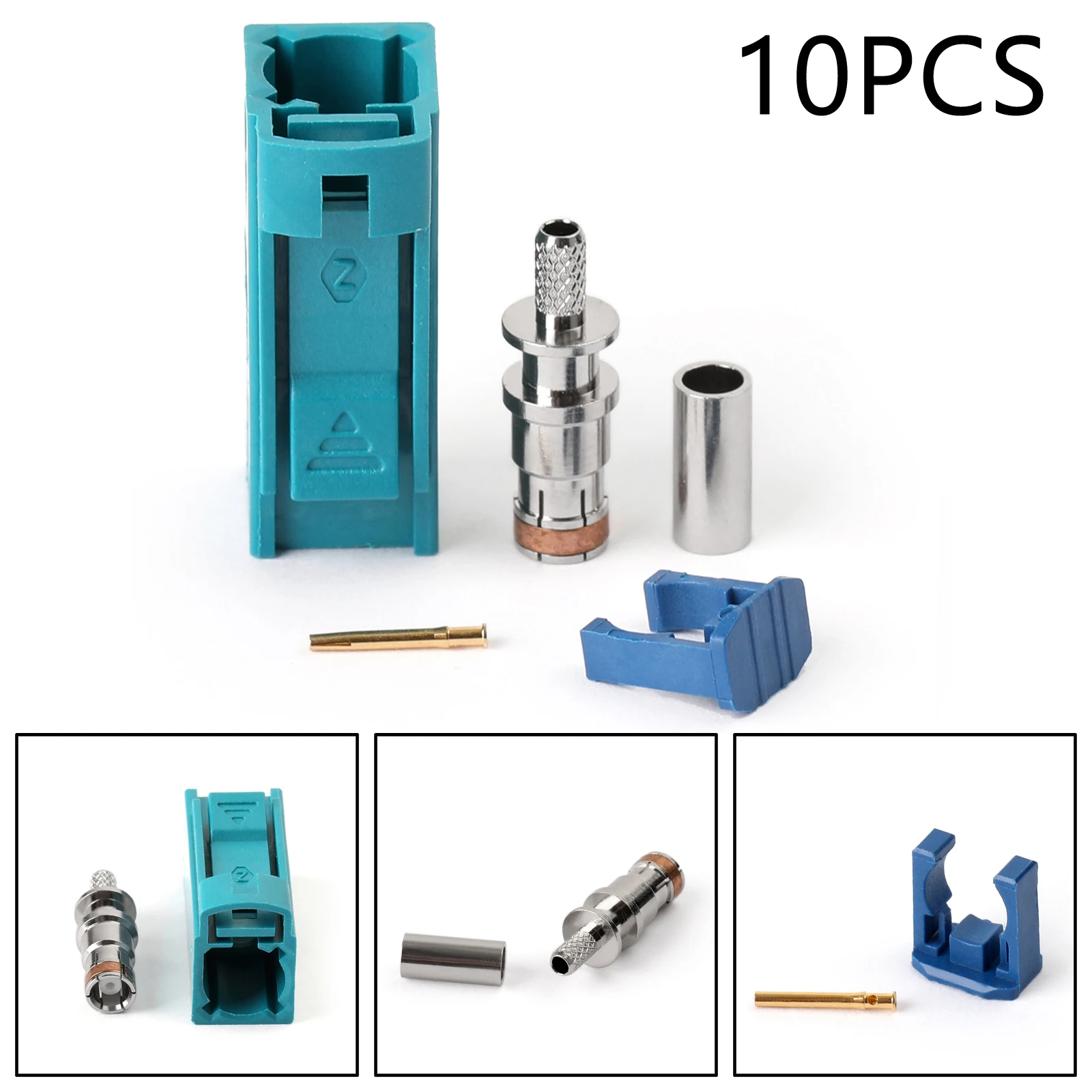 Areyourshop 10PCS Fakra Z Female Jack Crimp Coaxial Connector 50ohm For RG316 RG174 Cable
Areyourshop 10PCS Fakra Z Female Jack Crimp Coaxial Connector 50ohm For RG316 RG174 Cable