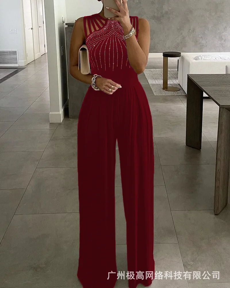 Summer 2021 Women's Sleeveless Hot Rhinestone Siamese Pants Stacked Pants Joggers Women Capris Stacked Leggings
Summer 2021 Women's Sleeveless Hot Rhinestone Siamese Pants Stacked Pants Joggers Women Capris Stacked Leggings