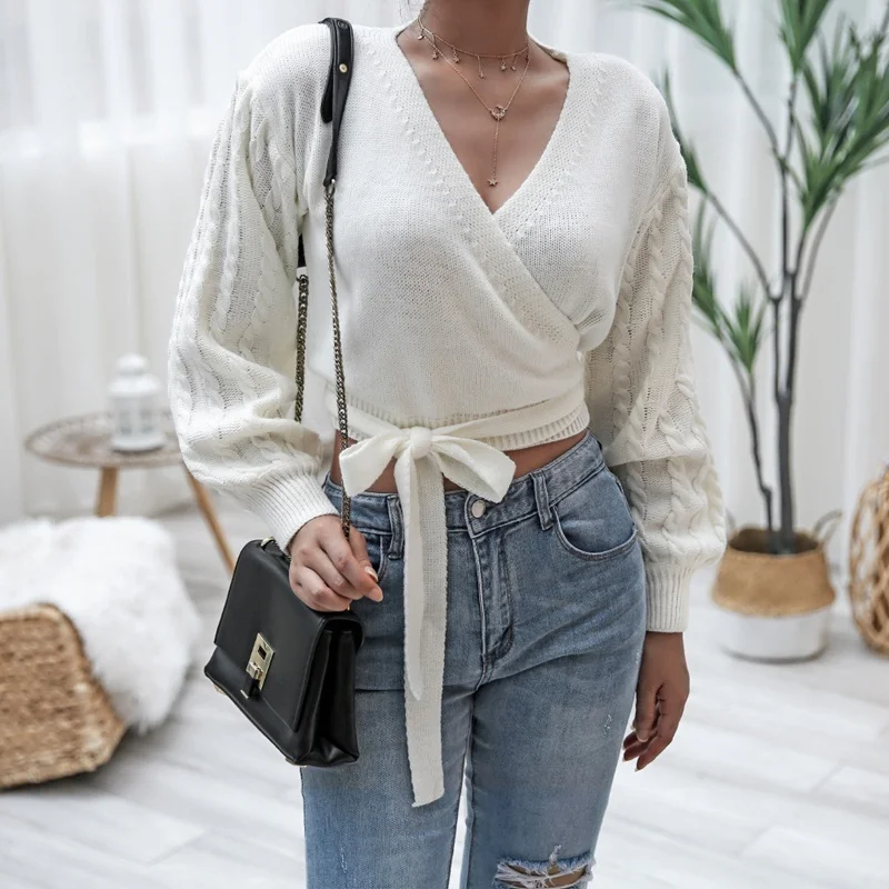 2021 Women's Autumn Winter New Causal V Neck Solid Color Twist Lantern Long Sleeve Lace Waist Knit Sweater For Ladies Chic Tops
2021 Women's Autumn Winter New Causal V Neck Solid Color Twist Lantern Long Sleeve Lace Waist Knit Sweater For Ladies Chic Tops