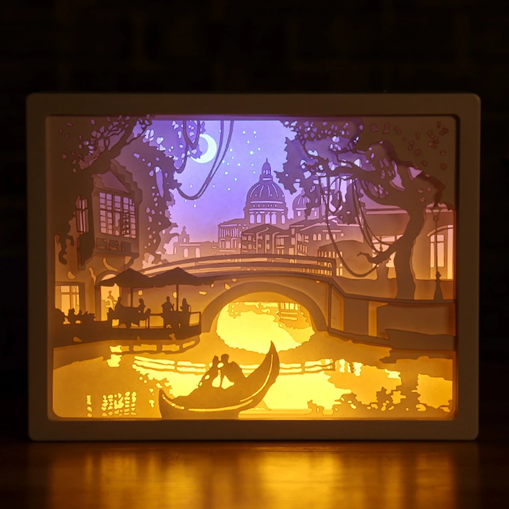 2021 Newest 3D Paper Carving Night Light LED Papercut Light Box Sculptures Frame Gift Decorative Desktop night Lamp
2021 Newest 3D Paper Carving Night Light LED Papercut Light Box Sculptures Frame Gift Decorative Desktop night Lamp