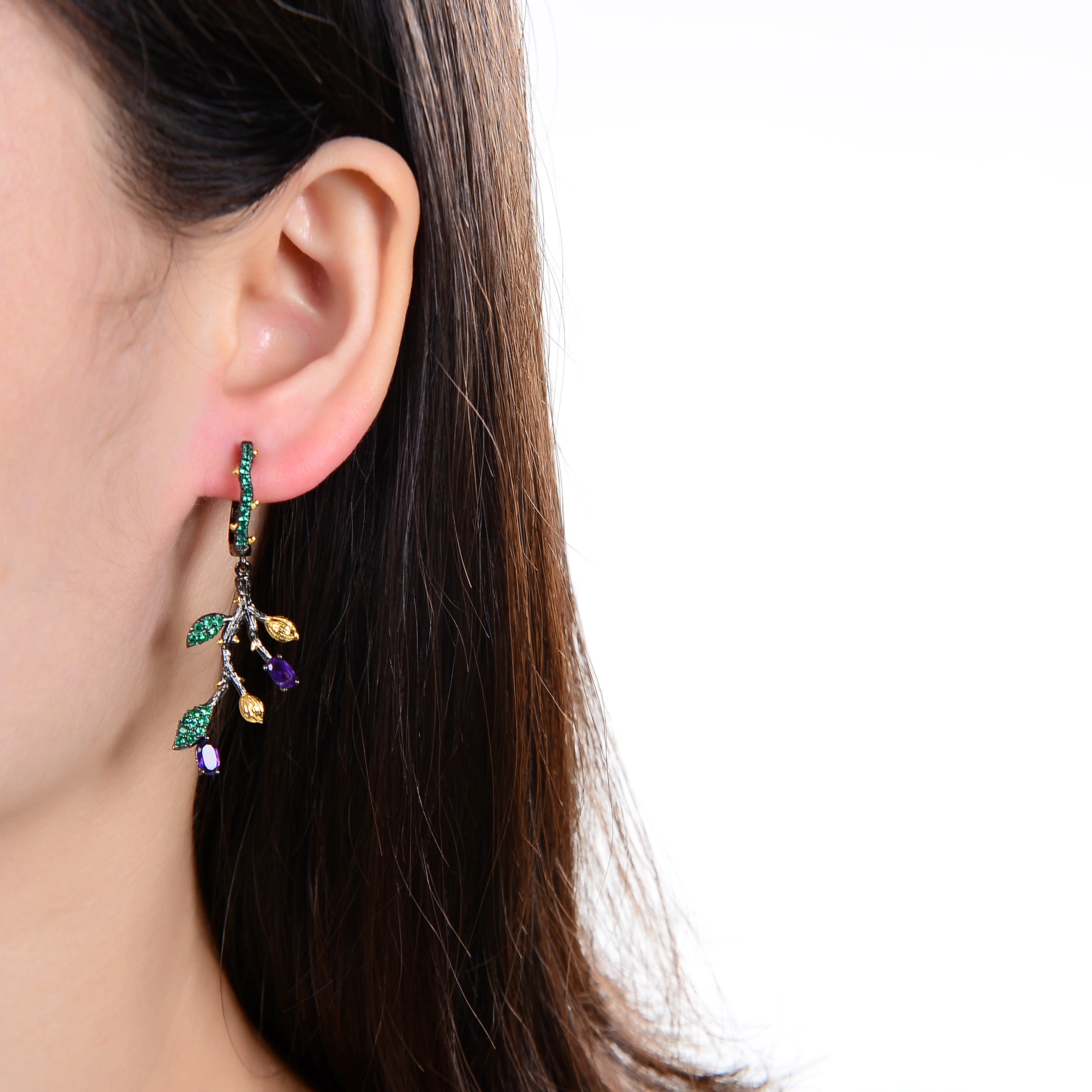 Женские серьги-подвески GEM'S BALLET 1.00Ct, натуральный аметист, ювелирное изделие из серебра 925 пробы, оригинал, ручная работа, подарок 
Женские серьги-подвески GEM'S BALLET 1.00Ct, натуральный аметист, ювелирное изделие из серебра 925 пробы, оригинал, ручная работа, подарок