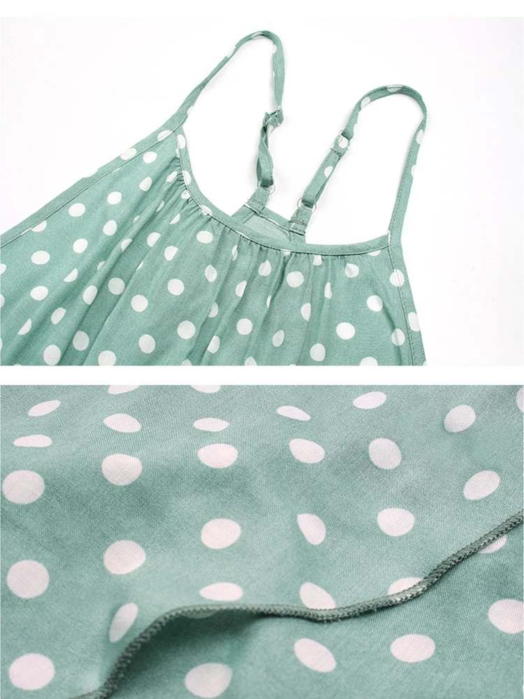 Women Spaghetti Strap Side Slit Ruffles Polka Dot Dresses 2021 Summer New Green Sashes Irregular Beach Holiday Long Dresses
Women Spaghetti Strap Side Slit Ruffles Polka Dot Dresses 2021 Summer New Green Sashes Irregular Beach Holiday Long Dresses