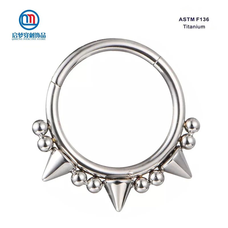 ASTM F136 титановые три Шипы и бусины кольца для пирсинга носа Daith серьги ювелирные изделия для пирсинга тела
ASTM F136 титановые три Шипы и бусины кольца для пирсинга носа Daith серьги ювелирные изделия для пирсинга тела