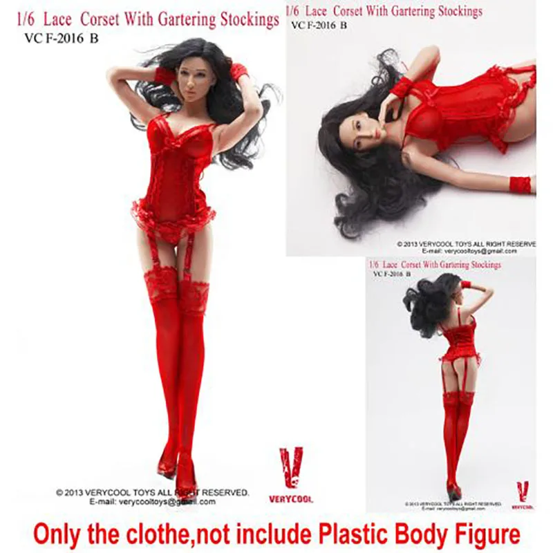 VERYCOOL VCF2016 1/6 Scale Female Sexy Underwear Red Color Lace Tights Clothes Set Accessories for 12" Female Action Figure Body
VERYCOOL VCF2016 1/6 Scale Female Sexy Underwear Red Color Lace Tights Clothes Set Accessories for 12" Female Action Figure Body