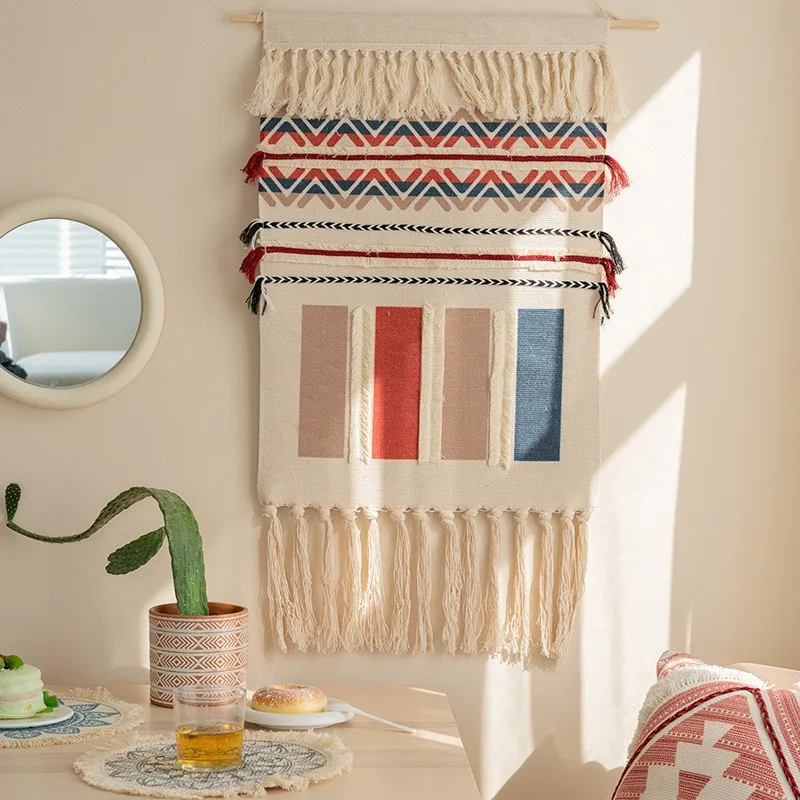 Hand-woven Hanging Tapestry with Tassel Bohemian Crafts Room Dorm Hotel Wall Hanging Decor Home Stay Decoration Accessories
Hand-woven Hanging Tapestry with Tassel Bohemian Crafts Room Dorm Hotel Wall Hanging Decor Home Stay Decoration Accessories