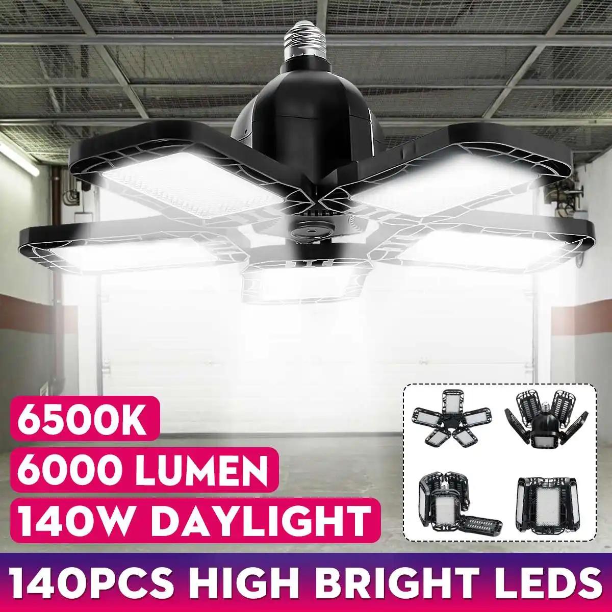 2021 New 280W 140leds SMD2835 Foldable LED Garage Lights 50000Hrs High Power Light For Warehouse Factory Garage Basement Gym
2021 New 280W 140leds SMD2835 Foldable LED Garage Lights 50000Hrs High Power Light For Warehouse Factory Garage Basement Gym