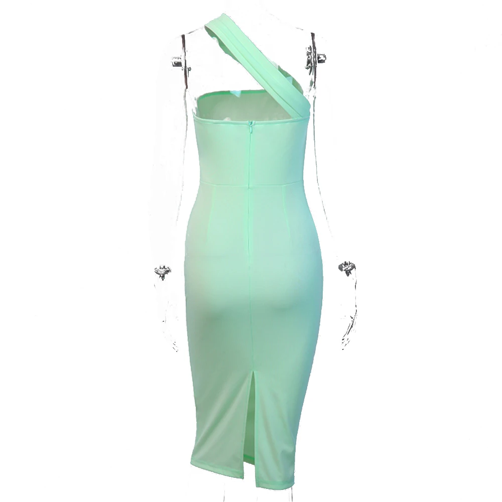 Women Sexy One Shoulder Sleeveless Bodycon Bandage Dress Solid Color Elegant Celebrity Party Dresses Skinny Club Cocktail Dress
Women Sexy One Shoulder Sleeveless Bodycon Bandage Dress Solid Color Elegant Celebrity Party Dresses Skinny Club Cocktail Dress