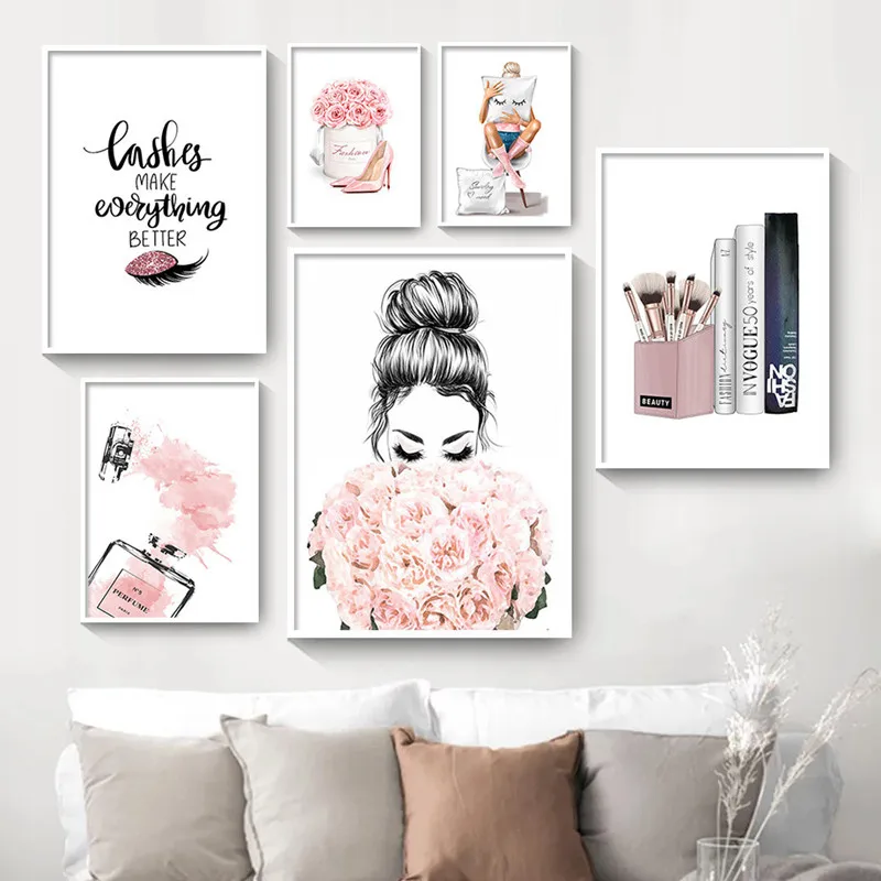 Nordic Wall Art Canvas Painting Modern Living Room Decor Lashes Black Lips Women Poster Print Simplicity Perfume Books Picture
Nordic Wall Art Canvas Painting Modern Living Room Decor Lashes Black Lips Women Poster Print Simplicity Perfume Books Picture