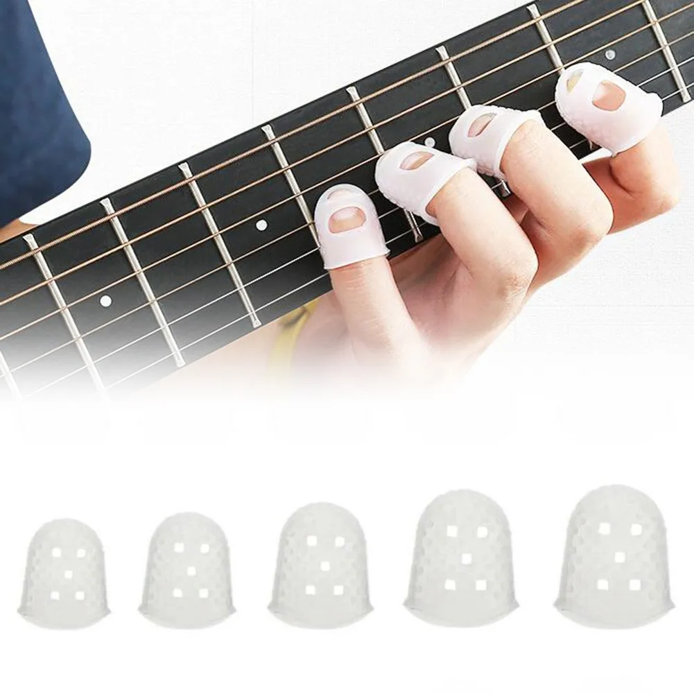 5Pcs Silicone Fingertip Protectors Finger Guards Sleeves For Ukulele Guitar Bass Non-Slip Finger Sets
5Pcs Silicone Fingertip Protectors Finger Guards Sleeves For Ukulele Guitar Bass Non-Slip Finger Sets