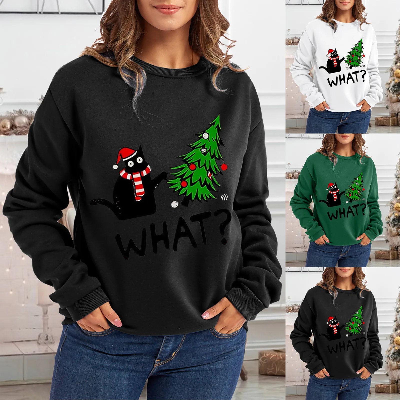 Women's Warm Blouse Merry Chirstmas Tree Print Long-sleeved Sweatshirt Casual O Neck Christmas Letter Blouses Pullover
Women's Warm Blouse Merry Chirstmas Tree Print Long-sleeved Sweatshirt Casual O Neck Christmas Letter Blouses Pullover
