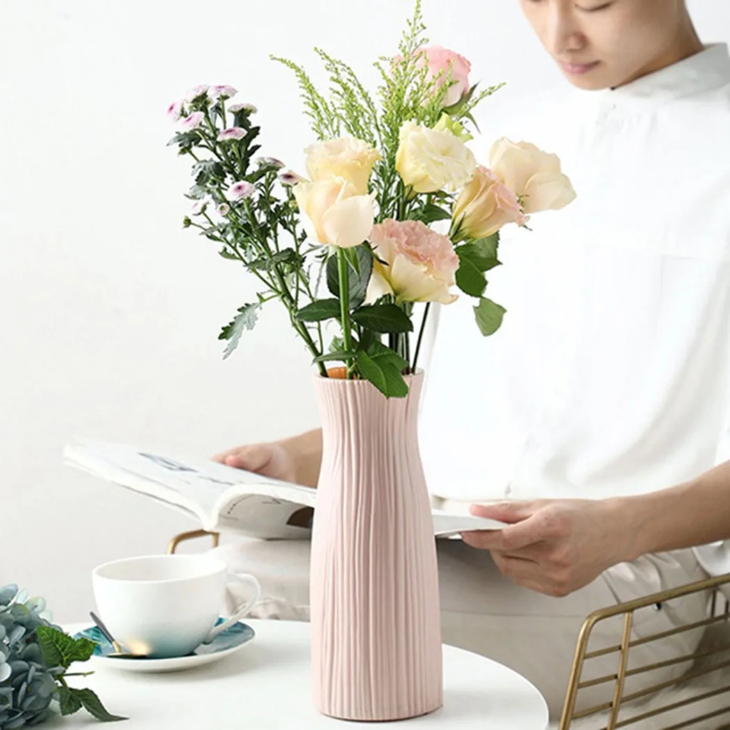 Flower Vase White Pink Imitation Ceramic Plastic Flower Pot Hydroponic Nordic Home Decoration Ornament Flower Arrangement
Flower Vase White Pink Imitation Ceramic Plastic Flower Pot Hydroponic Nordic Home Decoration Ornament Flower Arrangement