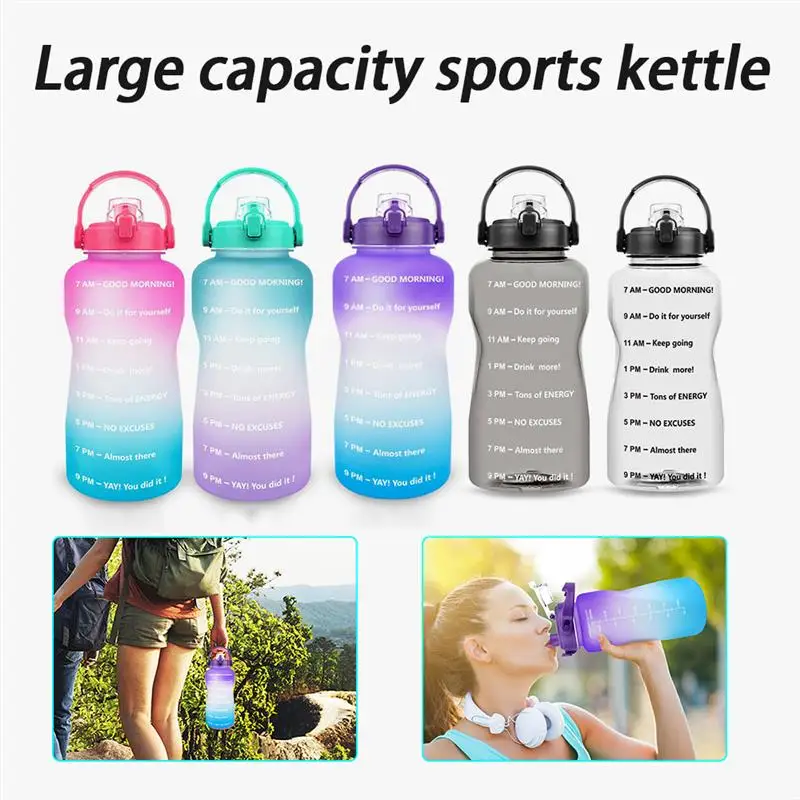 Water Bottle With Straw Time Marker BPA Free Portable Large Capacity Sports GYM Jug For Outdoor Travel
Water Bottle With Straw Time Marker BPA Free Portable Large Capacity Sports GYM Jug For Outdoor Travel