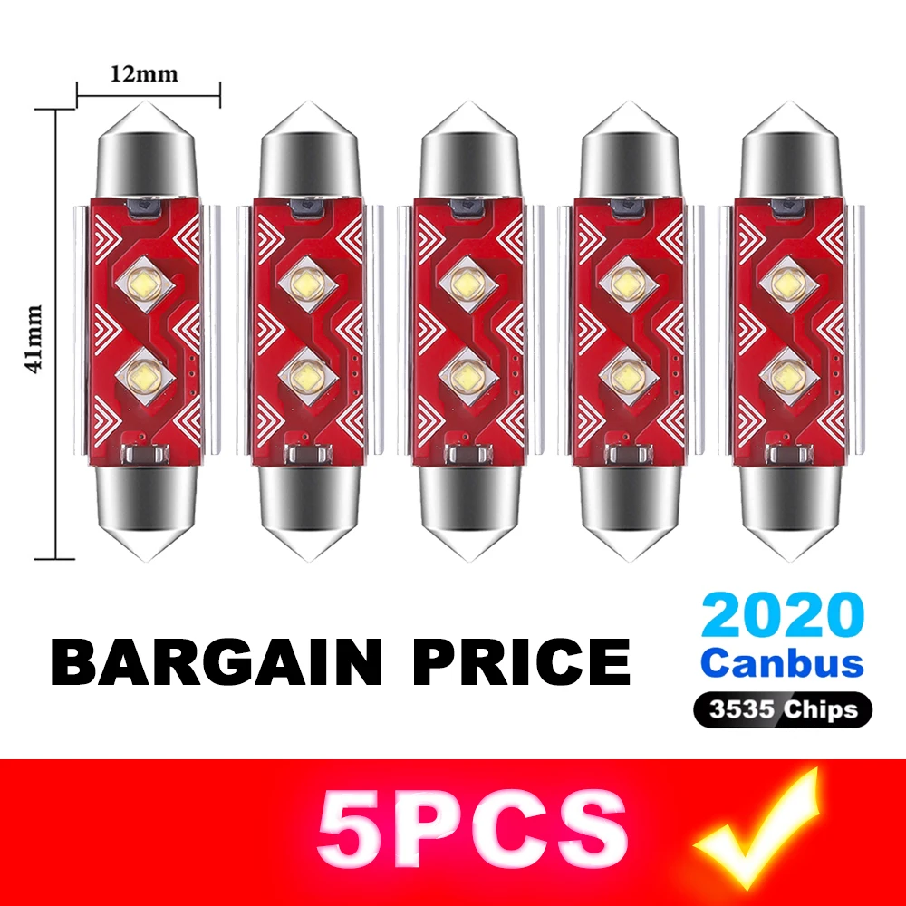 5pcs C5W C10W Led Bulb Festoon 31mm 36mm 39mm 41mm Canbus Error Free 3535 Chips Super Brighter Car Interior Dome Reading Auto
5pcs C5W C10W Led Bulb Festoon 31mm 36mm 39mm 41mm Canbus Error Free 3535 Chips Super Brighter Car Interior Dome Reading Auto