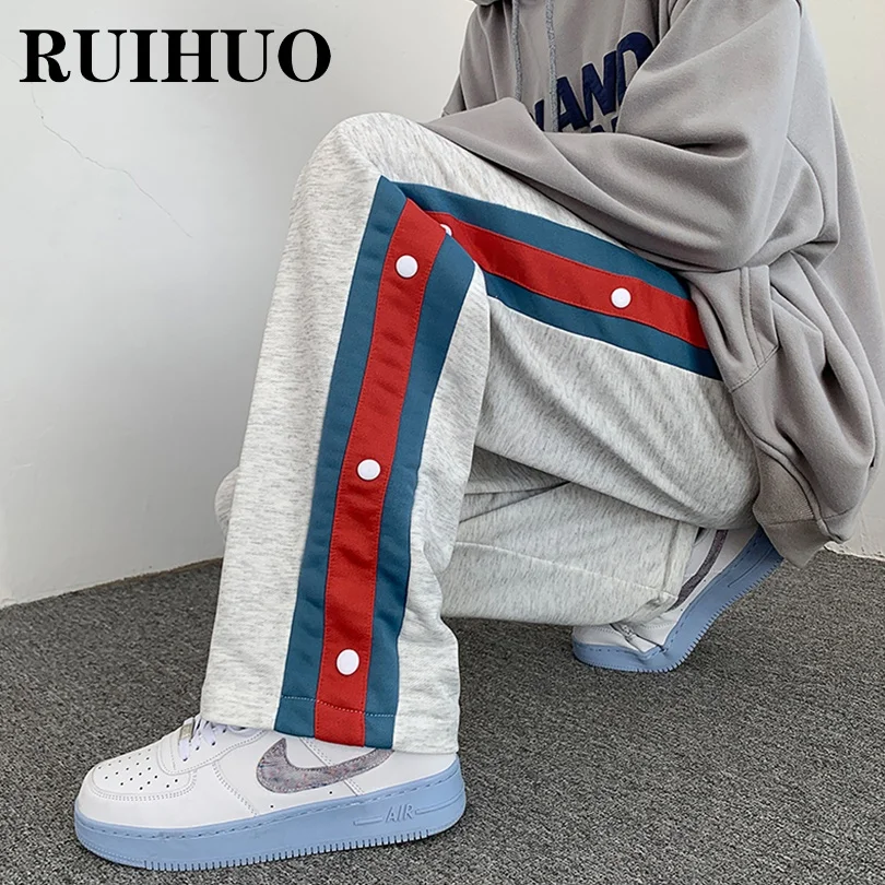 RUIHUO Single Breasted Track Pants Men Fashion Harajuku Sweat Pant Men's Clothing Street Wear M-2XL 2022 Spring New Arrivals
RUIHUO Single Breasted Track Pants Men Fashion Harajuku Sweat Pant Men's Clothing Street Wear M-2XL 2022 Spring New Arrivals