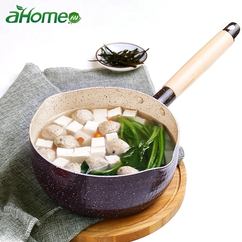 Japanese Style 18cm Cooking Pot Soup Stock Pots Kitchen Cookware Non-Stick Stew Pot for Gas and Induction Use
Japanese Style 18cm Cooking Pot Soup Stock Pots Kitchen Cookware Non-Stick Stew Pot for Gas and Induction Use