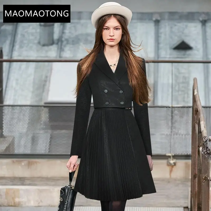 2021 Autumn Streetwear Two-Piece Skirt Suit Women's Double-breasted long-sleeved short Blazer+Pleated Skirts Set
2021 Autumn Streetwear Two-Piece Skirt Suit Women's Double-breasted long-sleeved short Blazer+Pleated Skirts Set