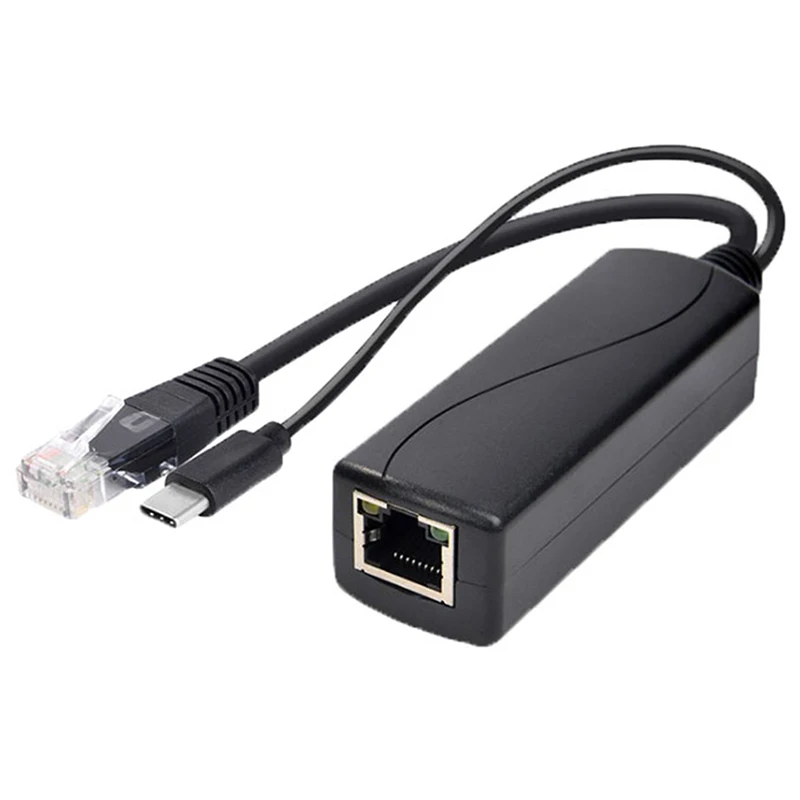

Разветвитель Poe с портом Usb TYPE-c, 48 В до 5 В, сетевой адаптер Ethernet 802.3af для Raspberry