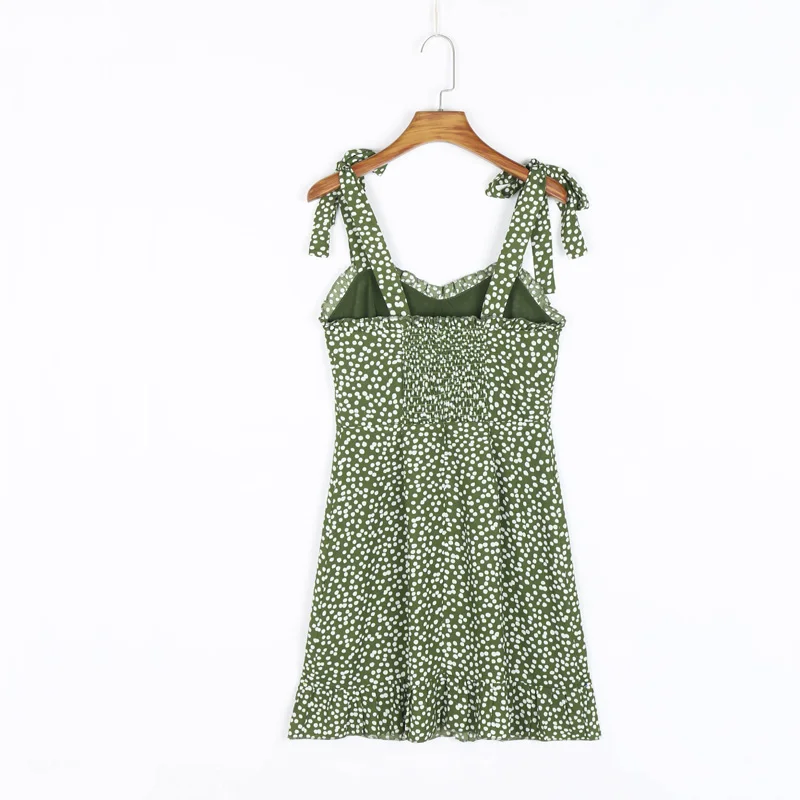 Summer Women's Casual Polka Dot Print Ruffled Slim Sling Dress Vestidos
Summer Women's Casual Polka Dot Print Ruffled Slim Sling Dress Vestidos