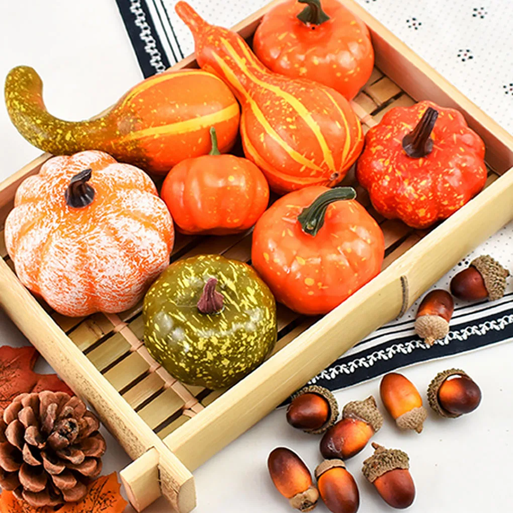 166Pcs Halloween Artificial Pumpkin Set Thanksgiving Simulation Pinecones Acorn Fall Harvest Decoration
166Pcs Halloween Artificial Pumpkin Set Thanksgiving Simulation Pinecones Acorn Fall Harvest Decoration